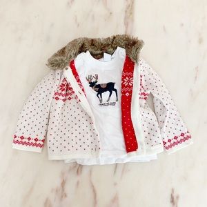 Christmas sweater and shirt set